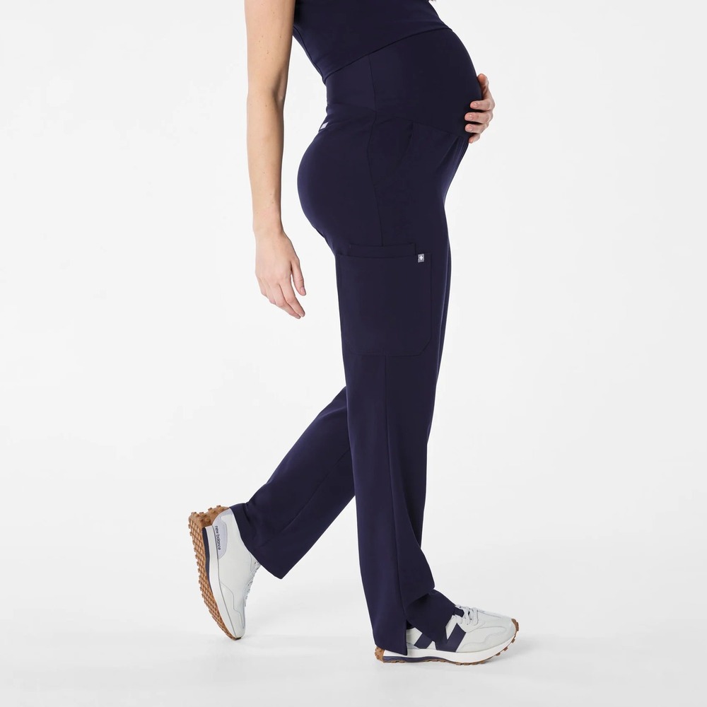 Figs Maternity Navy Wide-Leg Scrub Pants